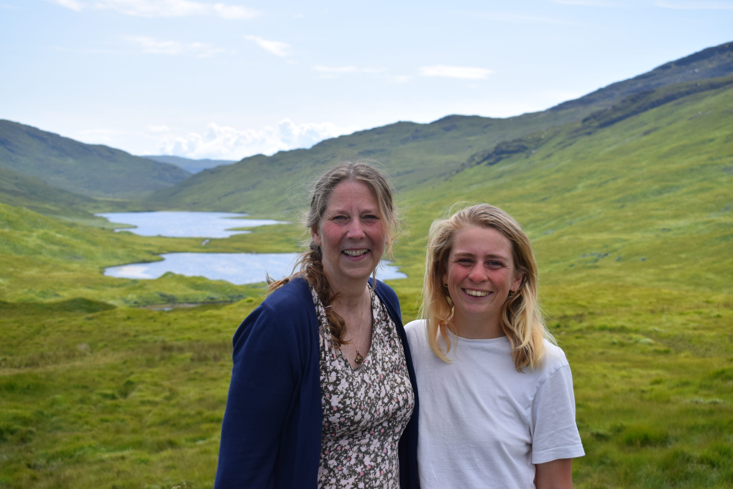 Connie with Charlotte, a lovely young woman Roddy and I met on the ferry from Oban.