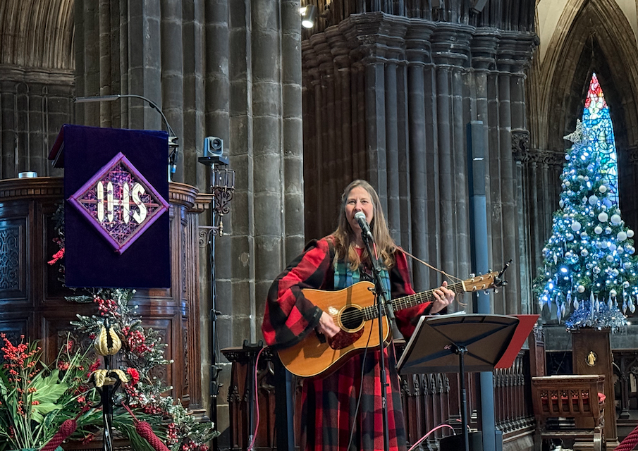 Connie MacLeod singing at Glasgow Cathedral.